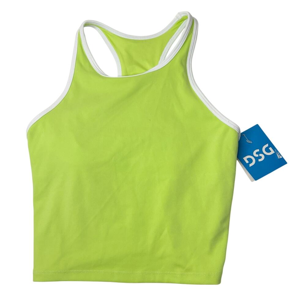 DSG Neon Green Momentum Shelf Bra Racerback Tank NWT Girls Large